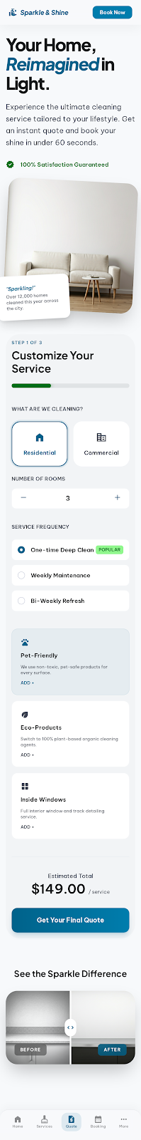 Preview of Sparkle & Shine Quote Flow demo