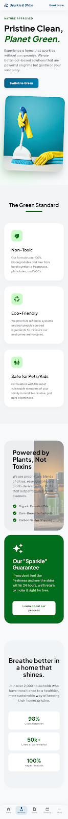 Preview of Sparkle & Shine Main Site demo